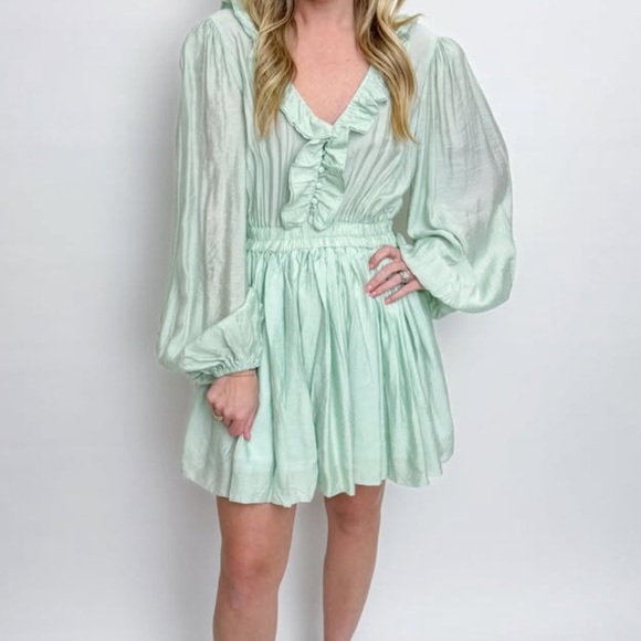 Jenni Nicole Dresses & Skirts - Jenni Nicole Della ruffle mint mini dress